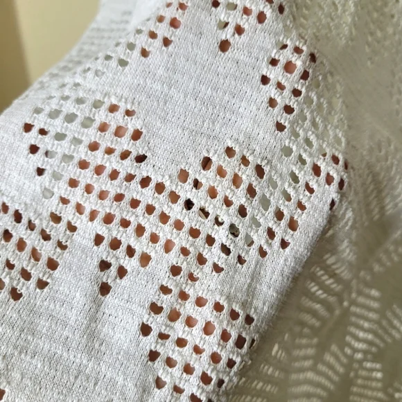 In Gear Vintage 90s Semi Sheer Button Front Swim Cover Up One Size Oversized - Picture 6 of 8